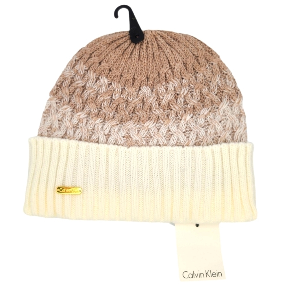 Calvin Klein Heathered Almond Winter Cap One Size